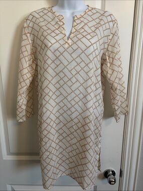 Charleston Shoe Co. Women’s Cream & Tan Cover-Up Tunic M #58T